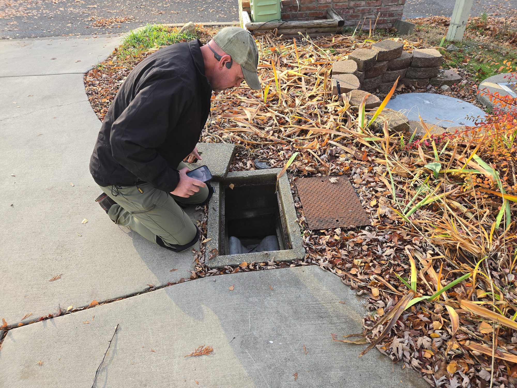 Well water sampling during an inspection